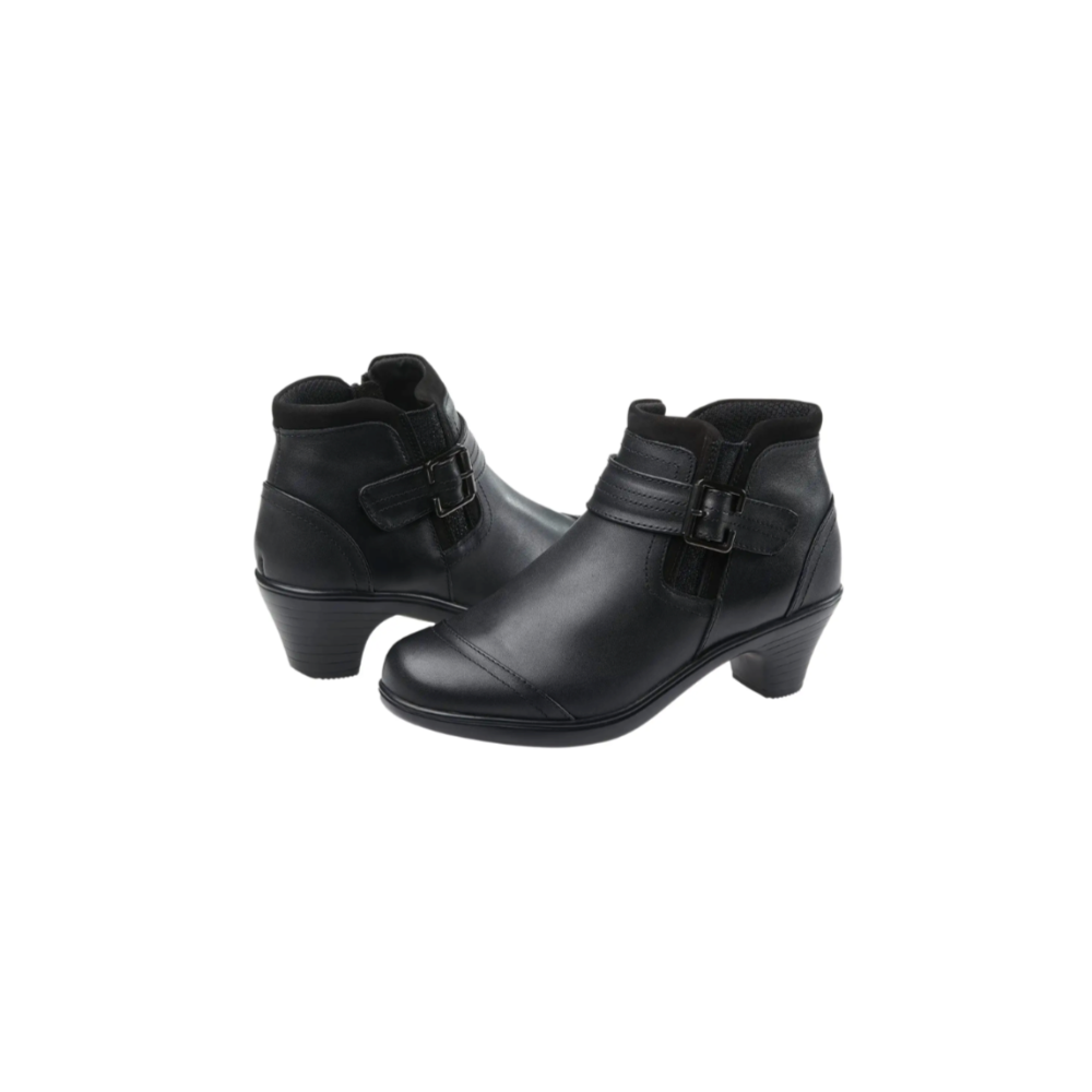 OrthoFeet Women's Emma Slip-On Boot - Black