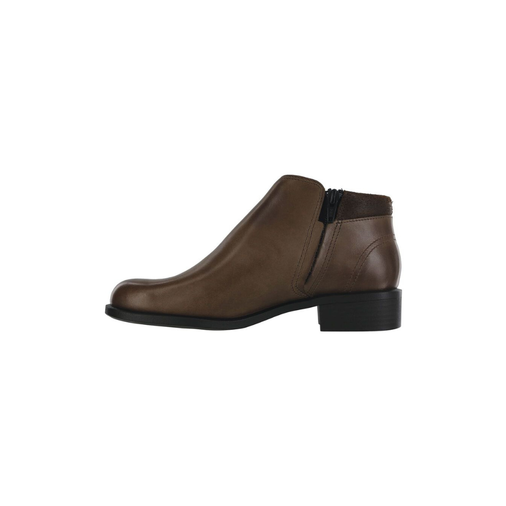 SAS Women's Bethany Leather Ankle Boot - Comfort Slip-On - Mahogany