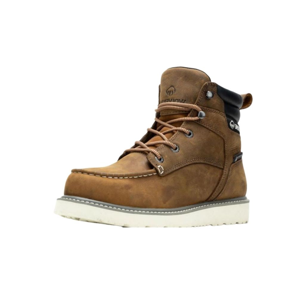 Wolverine Men's Trade Wedge Brown Waterproof Steel Toe 6 " Work Boot W231103