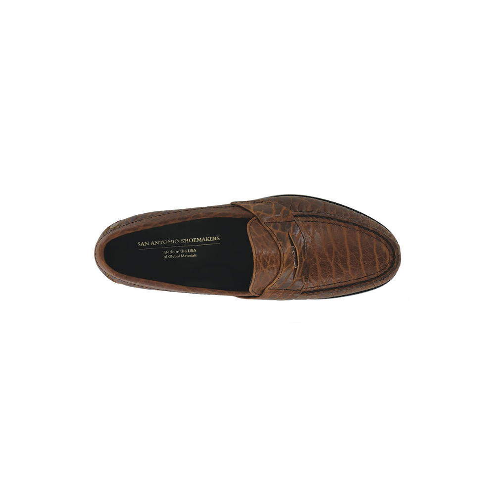 SAS Men's Penny Signature - Leather Slip On Loafer - Brown Bison
