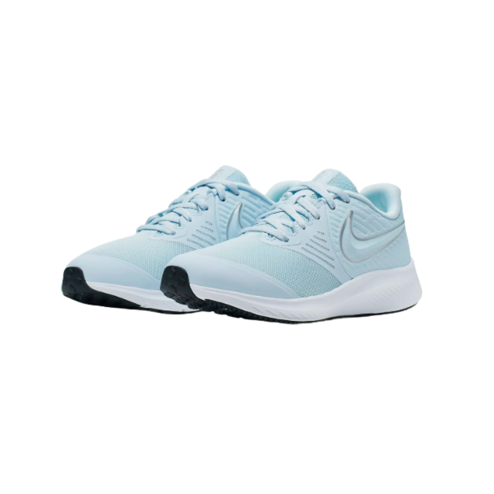 Nike Boy's Star Runner 2 (GS) | Blue Metallic Silver Volt - AQ3542 401