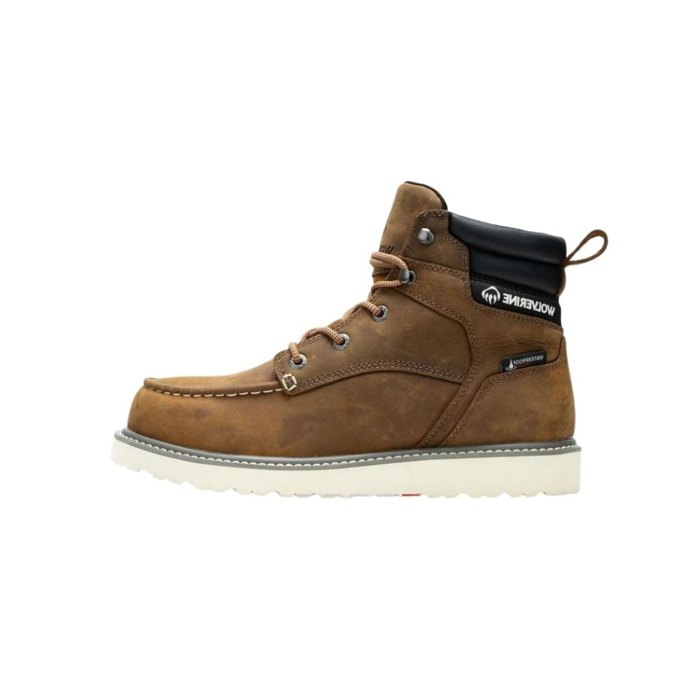 Wolverine Men's Trade Wedge Brown Waterproof Steel Toe 6 " Work Boot W231103