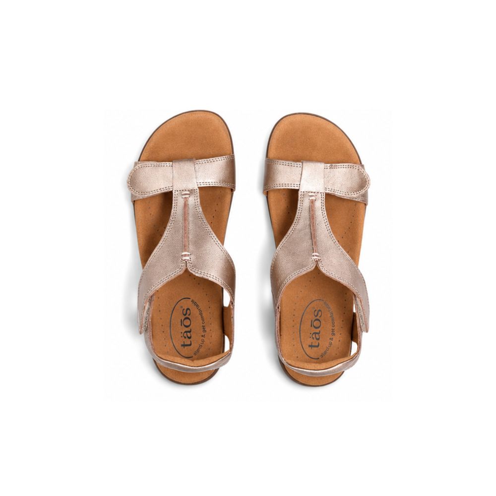 Taōs Women's The Show Leather Sandal - Champagne