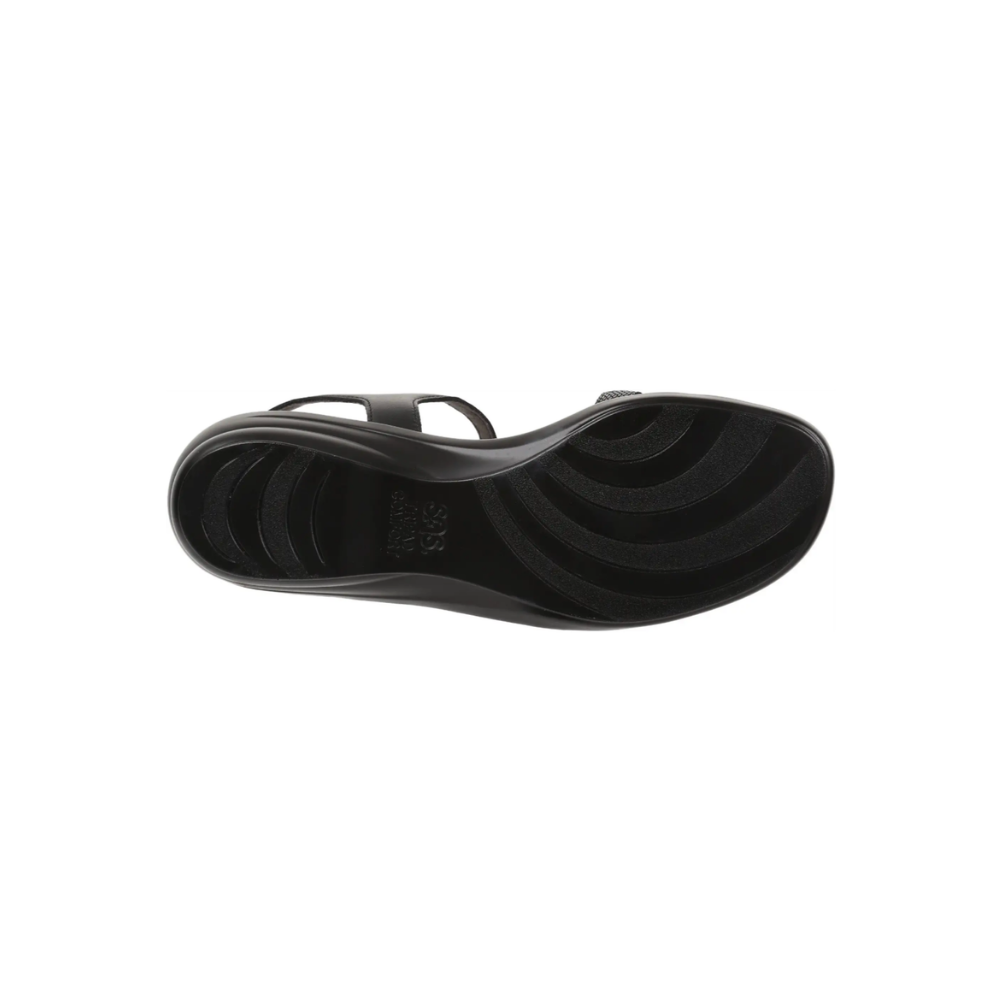 SAS Women's Capri - Leather Comfort Sandal - Black Snake