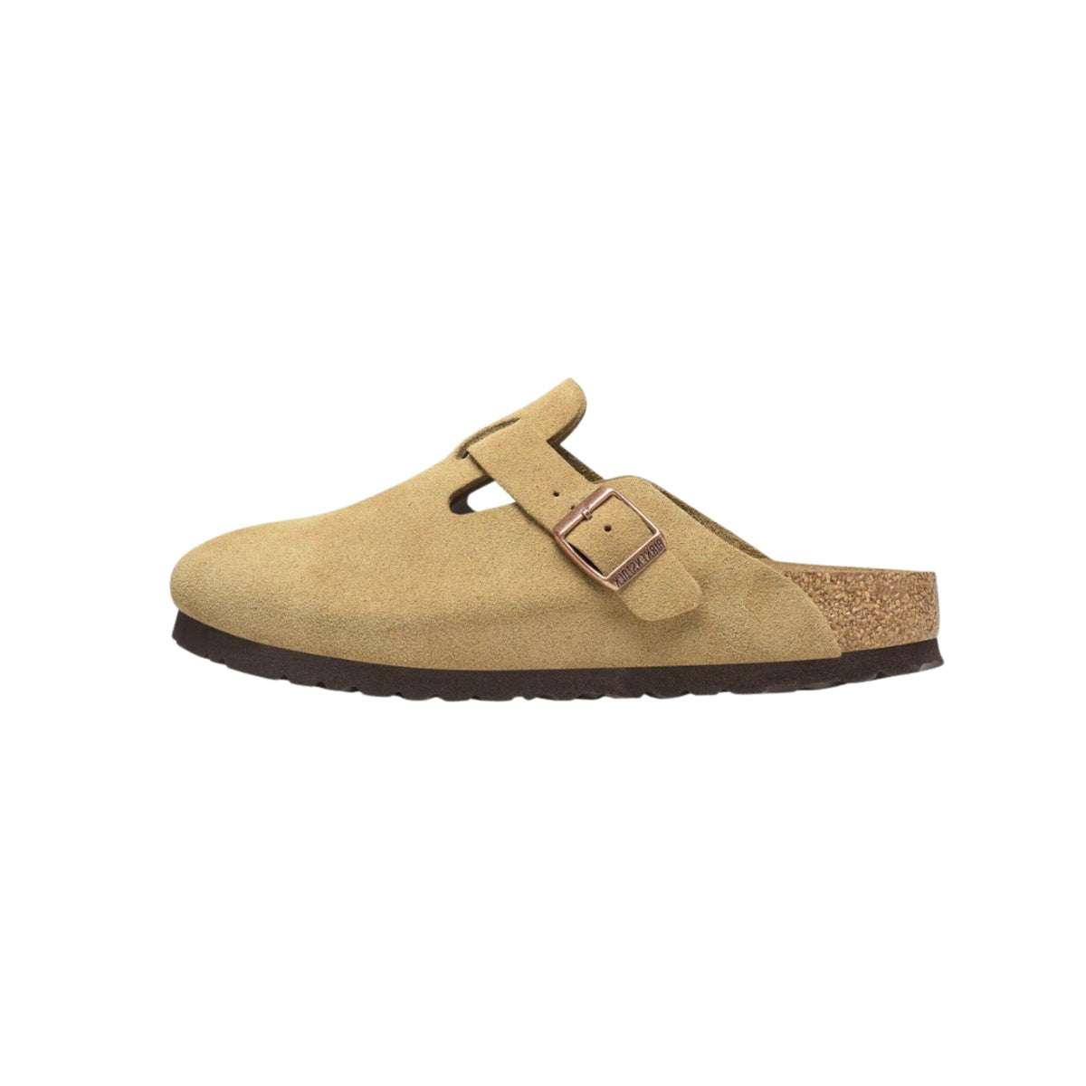 Birkenstock Boston BS Suede Unisex Sandals - Latte Cream
