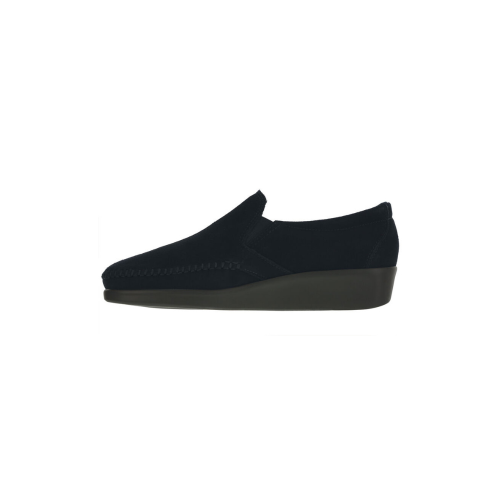 SAS Women's Dream - Leather Comfort Slip-On Loafer - Charcoal Black