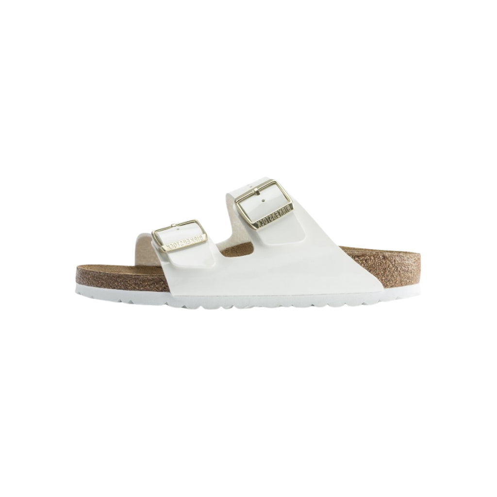 Birkenstock Unisex Arizona Birko Flor Sandals - Patent White