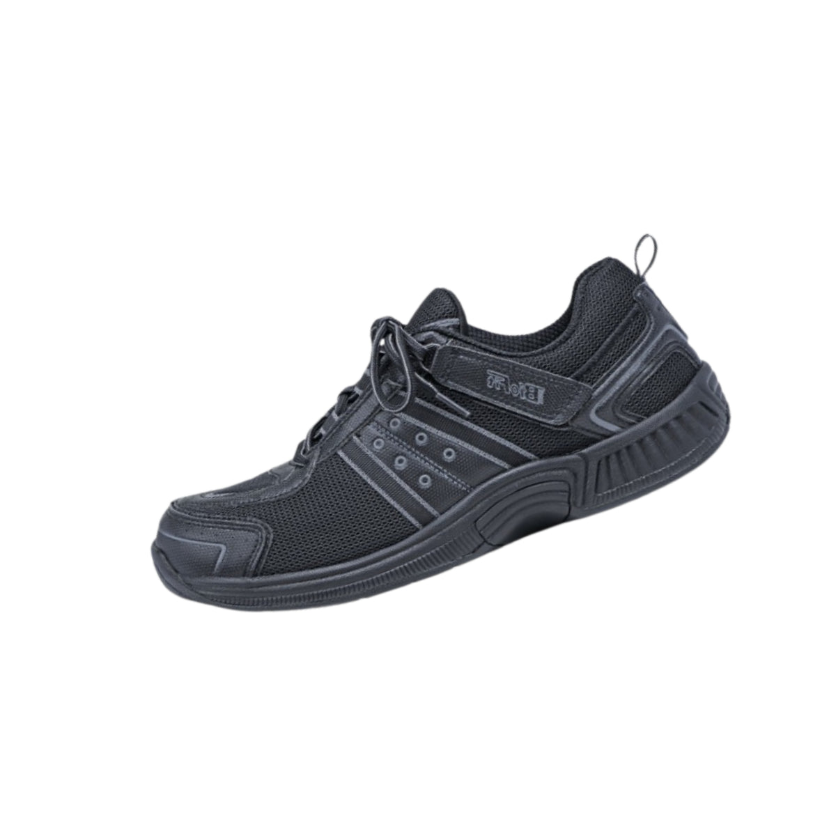 Orthofeet  Men's Monterey Bay Tie-Less Walking Shoes – Black