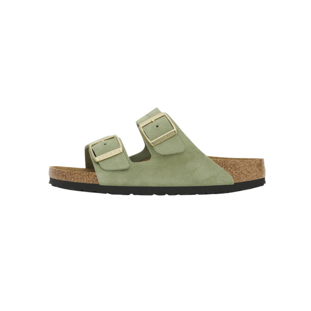 Birkenstock Arizona Soft Footbed Suede Leather Green Tea Unisex Sandal