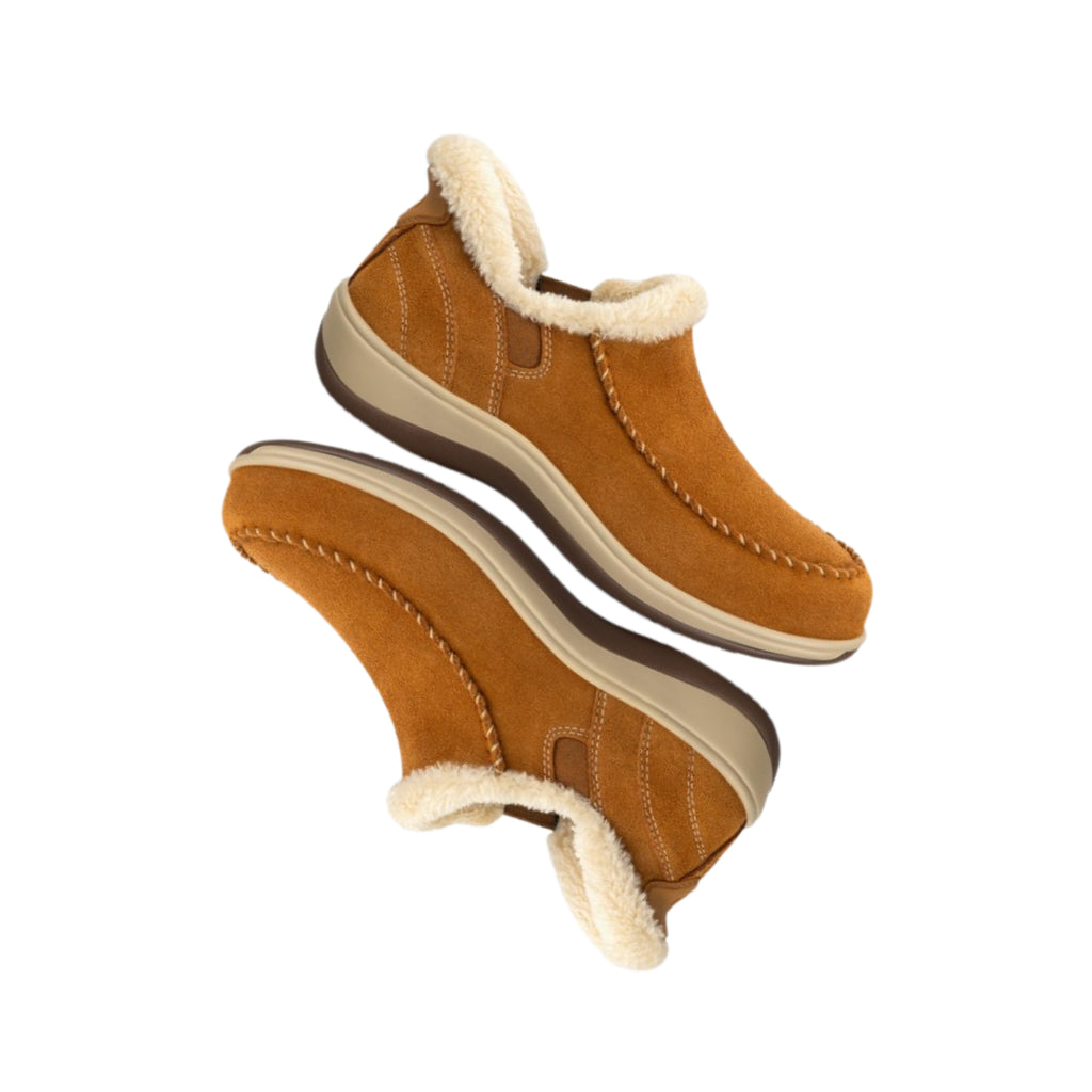 Orthofeet Women's Lorin Hands-Free Orthopedic Slipper Shoes - Camel