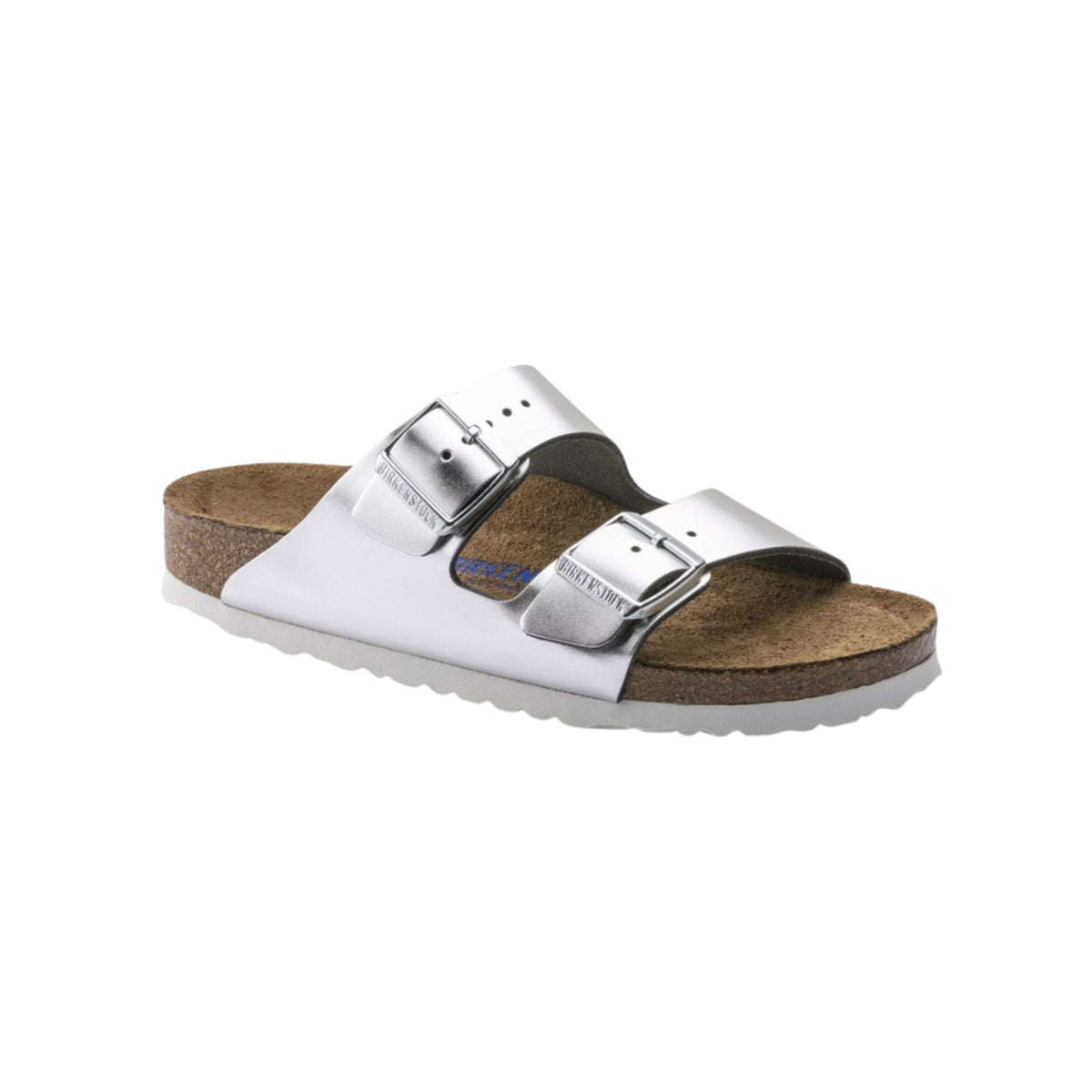 Birkenstock Unisex Arizona Soft Footbed - Metallic Silver