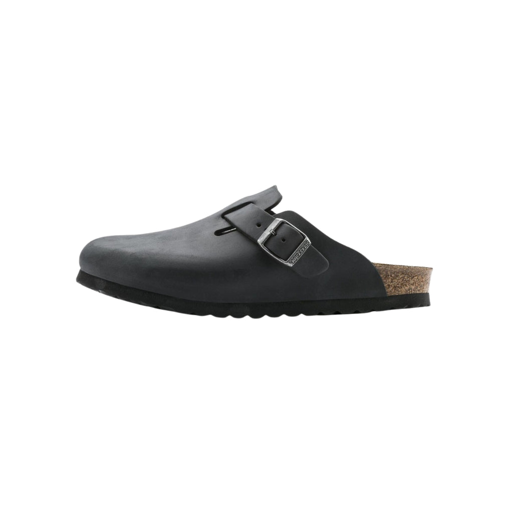 Birkenstock Unisex Boston BS Oiled Leather Clog Sandal - Black