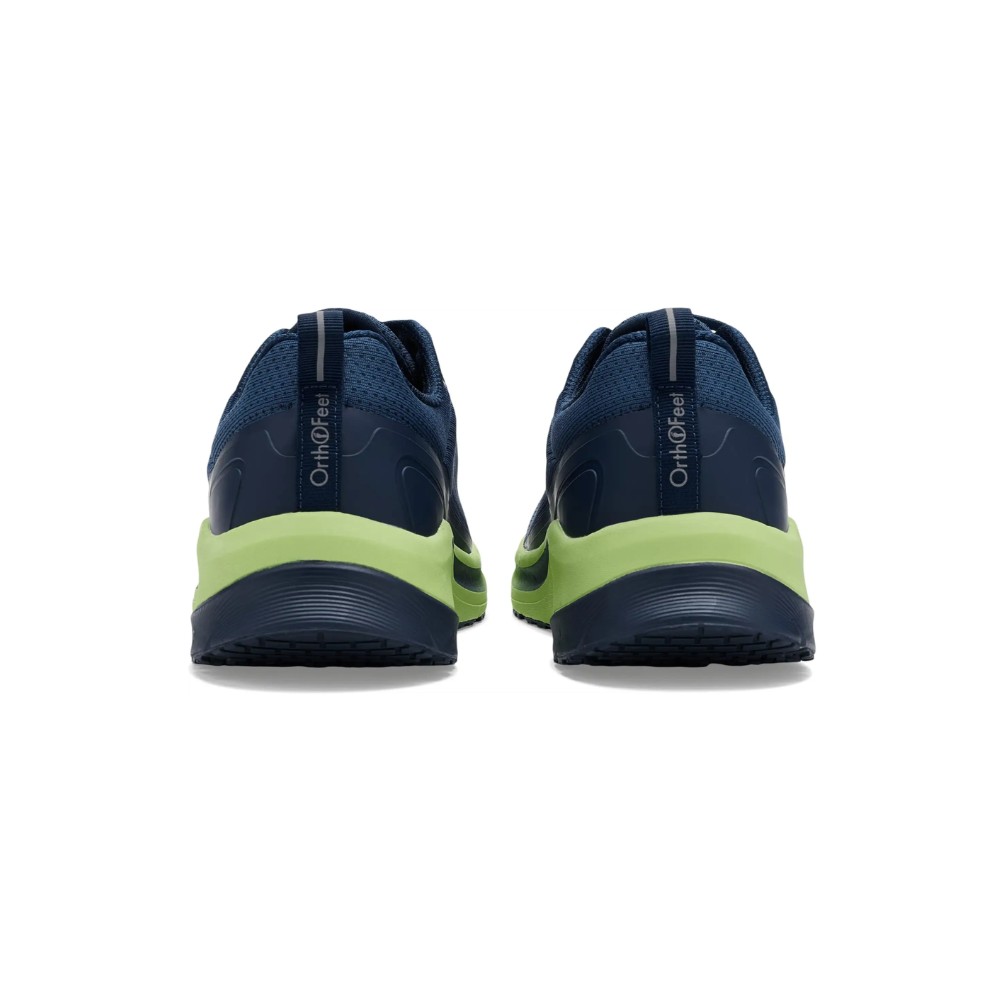 Orthofeet Race Men's Comfort Athletic Shoes - Navy/Green