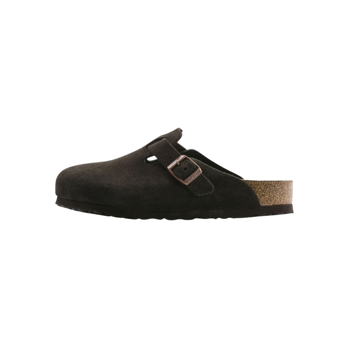 Birkenstock Boston Soft Footbed Suede Leather Clog Sandals - Mocha