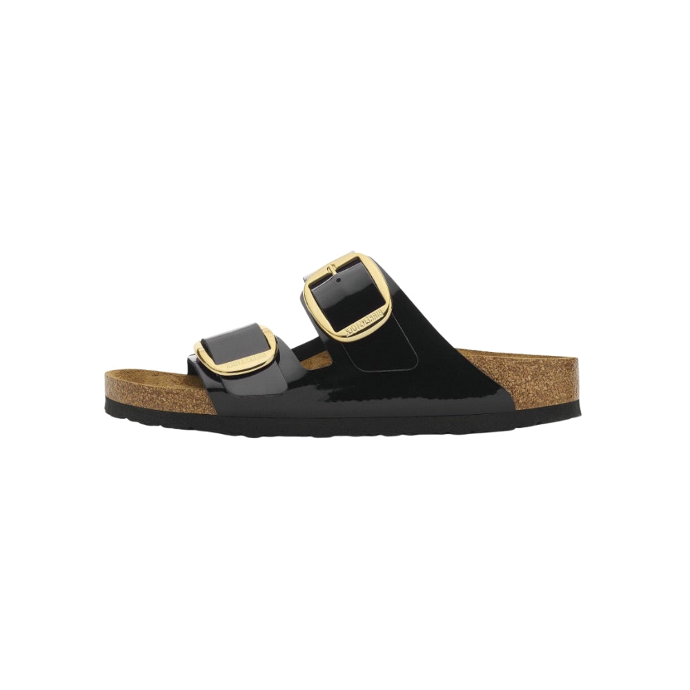 Birkenstock Arizona Big Buckle | Hex Black Patent Natural Leather (Narrow Fit)