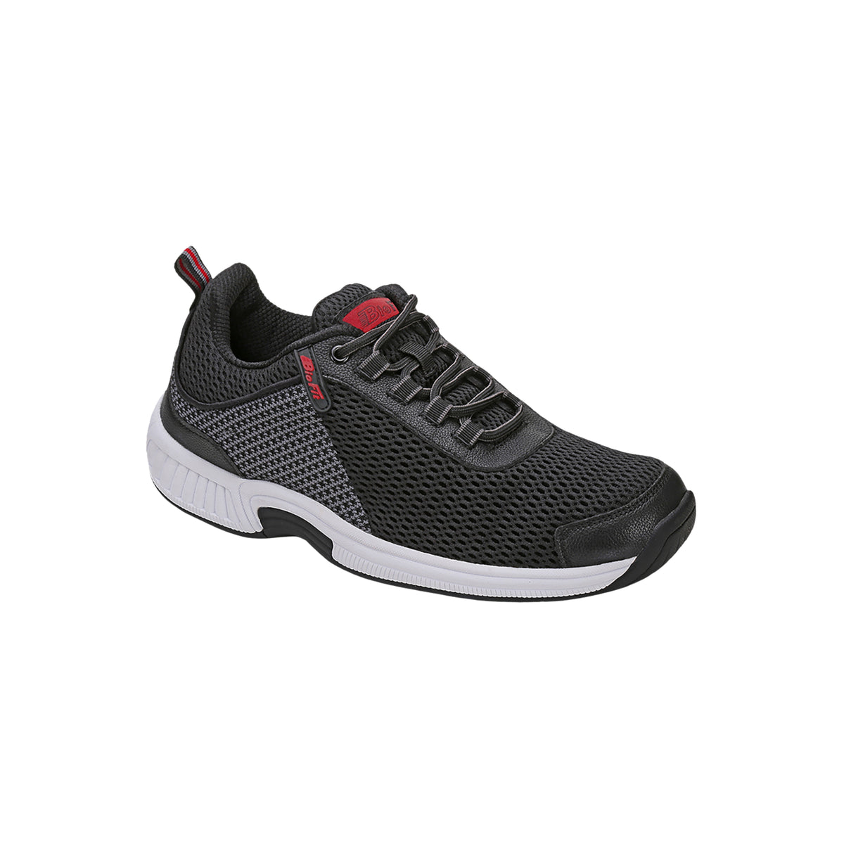 Orthofeet Edgewater Men's Wool Blend Orthotic Walking Shoes - Black
