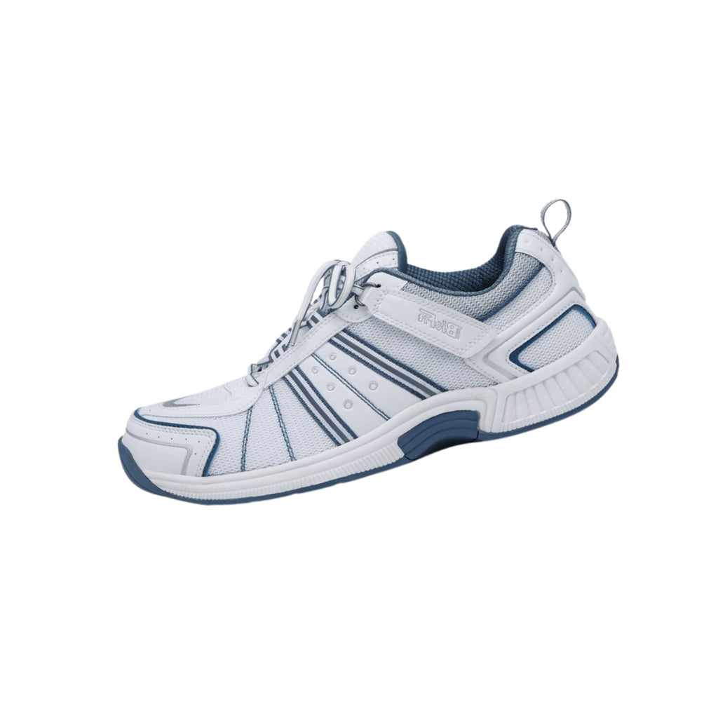 Orthofeet Men's Monterey Bay Tie-Less Athletic Sneakers – White