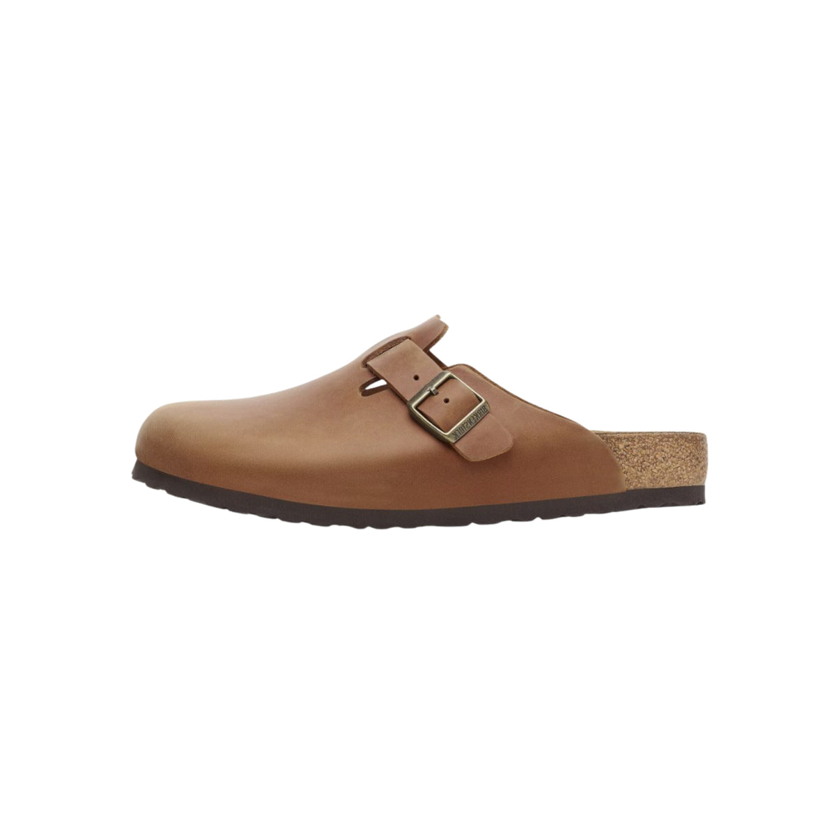 Birkenstock Boston BS Oiled Leather Clog Sandals - Cognac