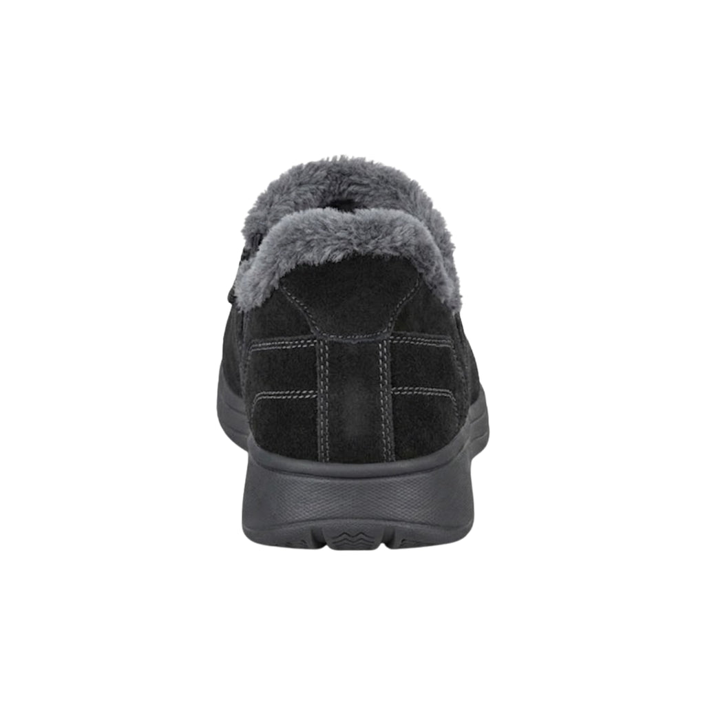Orthofeet Vito Men's Hands-Free Suede Orthopedic Slipper Shoes - Black