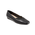 SoftWalk Women's Viana Leather Comfort Loafer Flat - Black