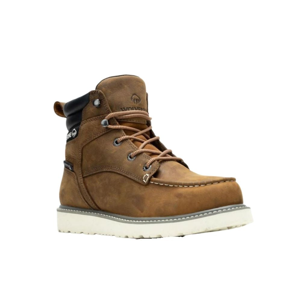 Wolverine Men's Trade Wedge Brown Waterproof Steel Toe 6 " Work Boot W231103