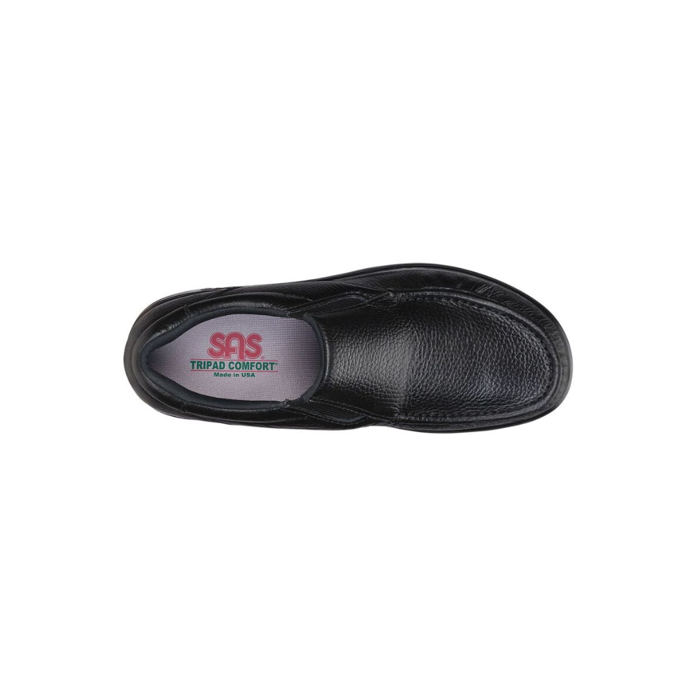 SAS Men's Side Gore - Leather Loafer - Black