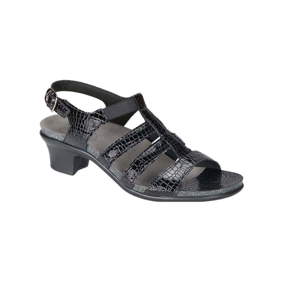 SAS Women’s Allegro Heeled Sandals - Black Croc