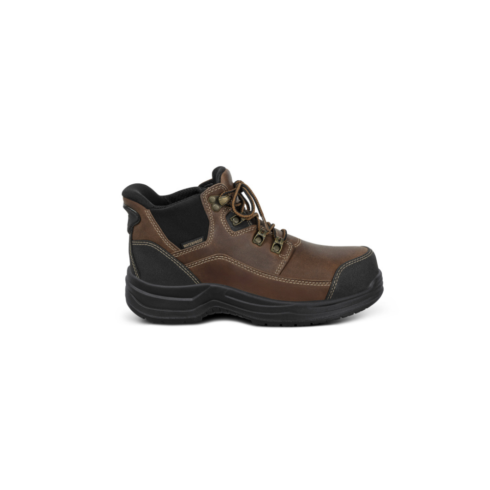 OrthoFeet Women's Quartz Slip-Resistant Work Boot - Brown