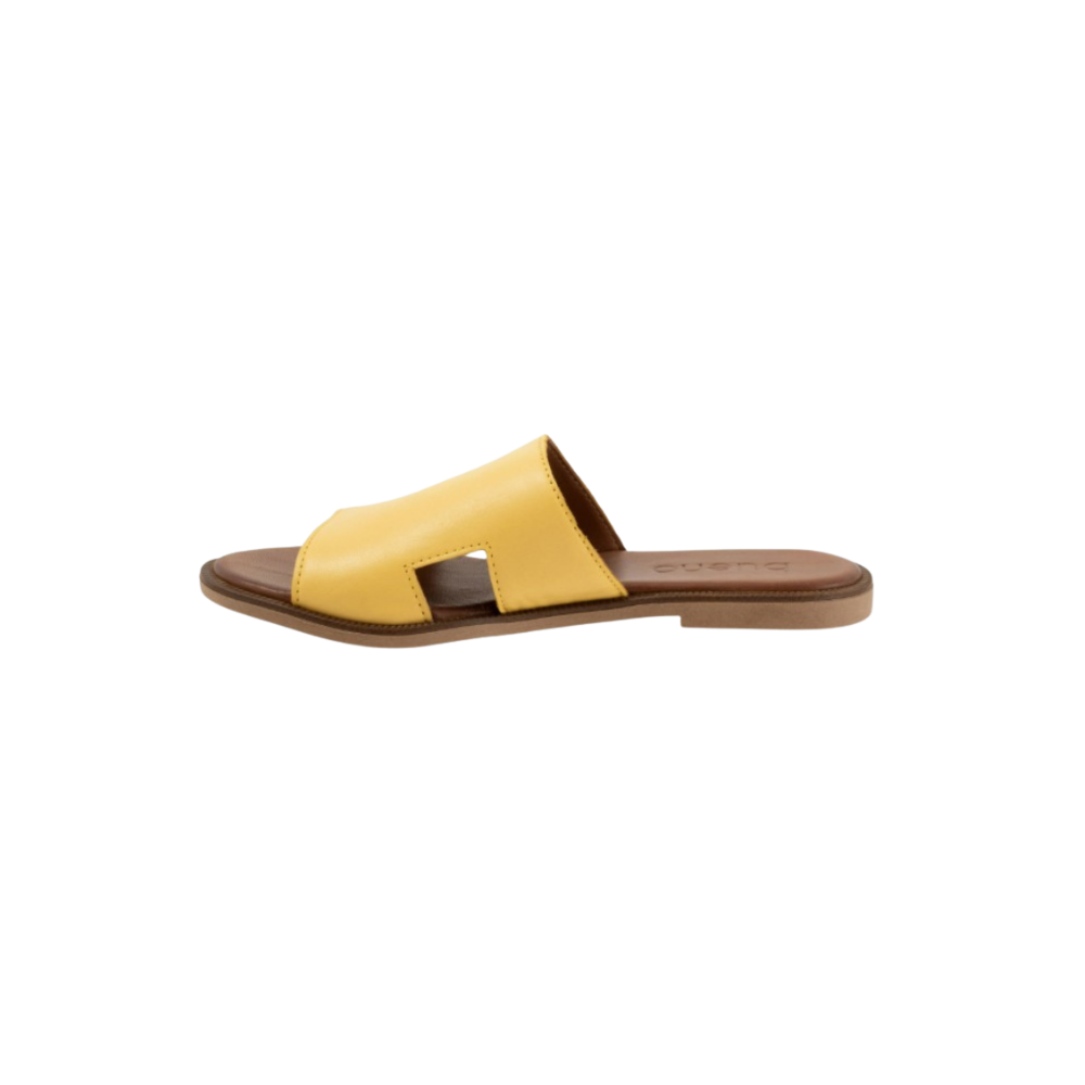 Bueno Women's Hendrix Leather Slide - Yellow
