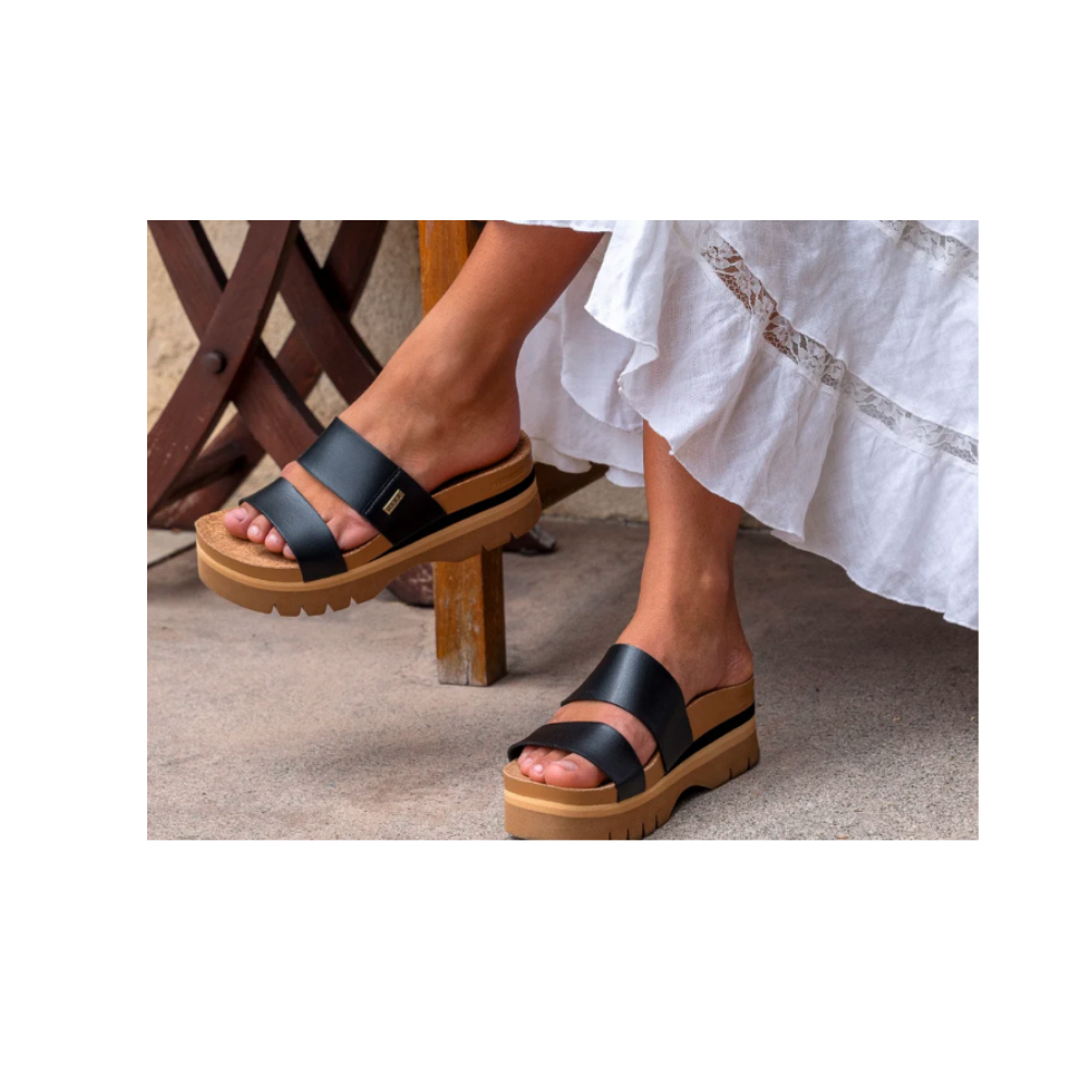 REEF Cushion Vista Higher Women’s Sandals – Black