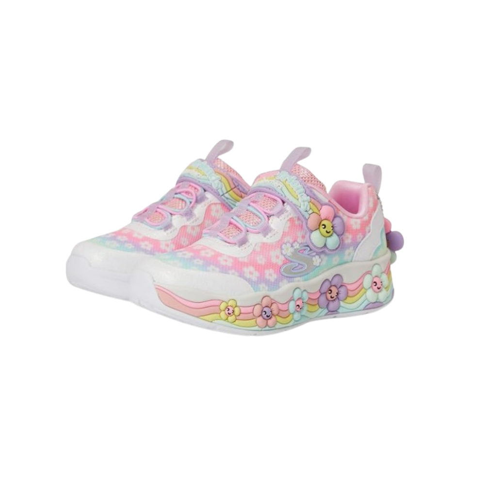 Skechers Kids' Flower Friends Comfort Shoes- White/Multi