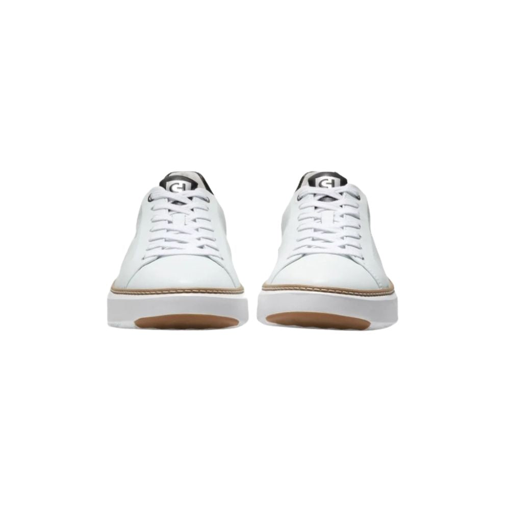 Cole Haan Men’s GrandPrø Topspin Leather Sneakers – Optic White/Black