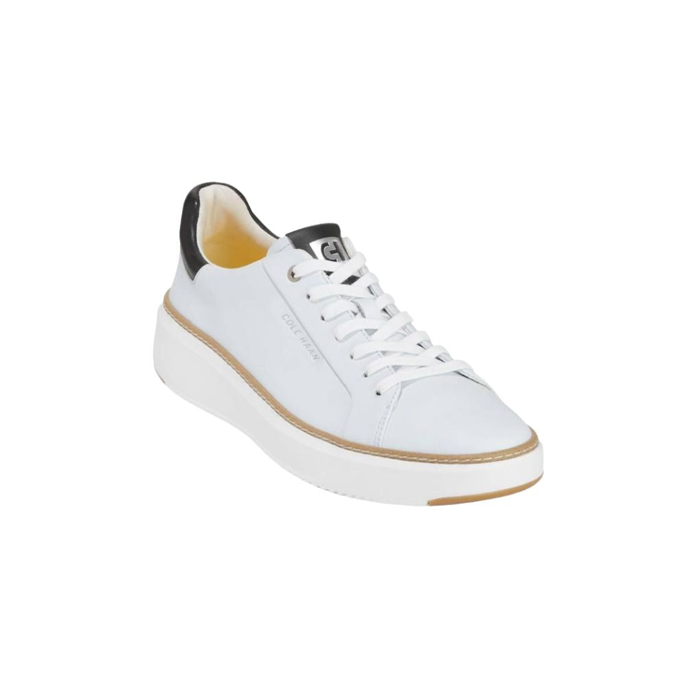 Cole Haan Men’s GrandPrø Topspin Leather Sneakers – Optic White/Black