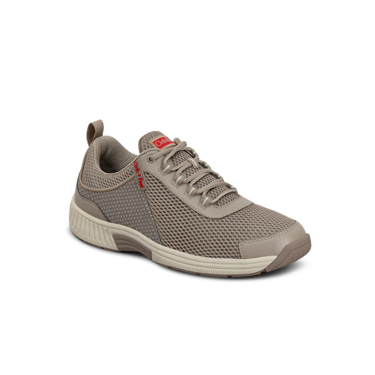 Orthofeet Shoe Edgewater Women’s Comfort Walking Shoe - Taupe - Generous Fit