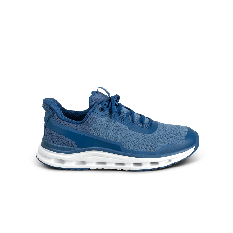 Orthofeet Shoe Journey Men’s Hands-Free Sneaker - Blue - Comfort Slip-On