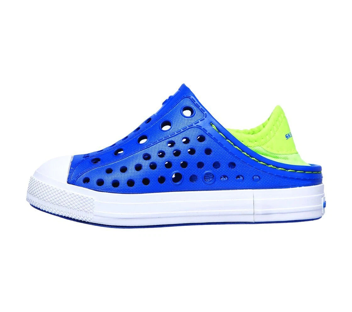 Skechers Kids Foamies: Guzman Steps - Aqua Surge Water Shoes | Blue/Lime
