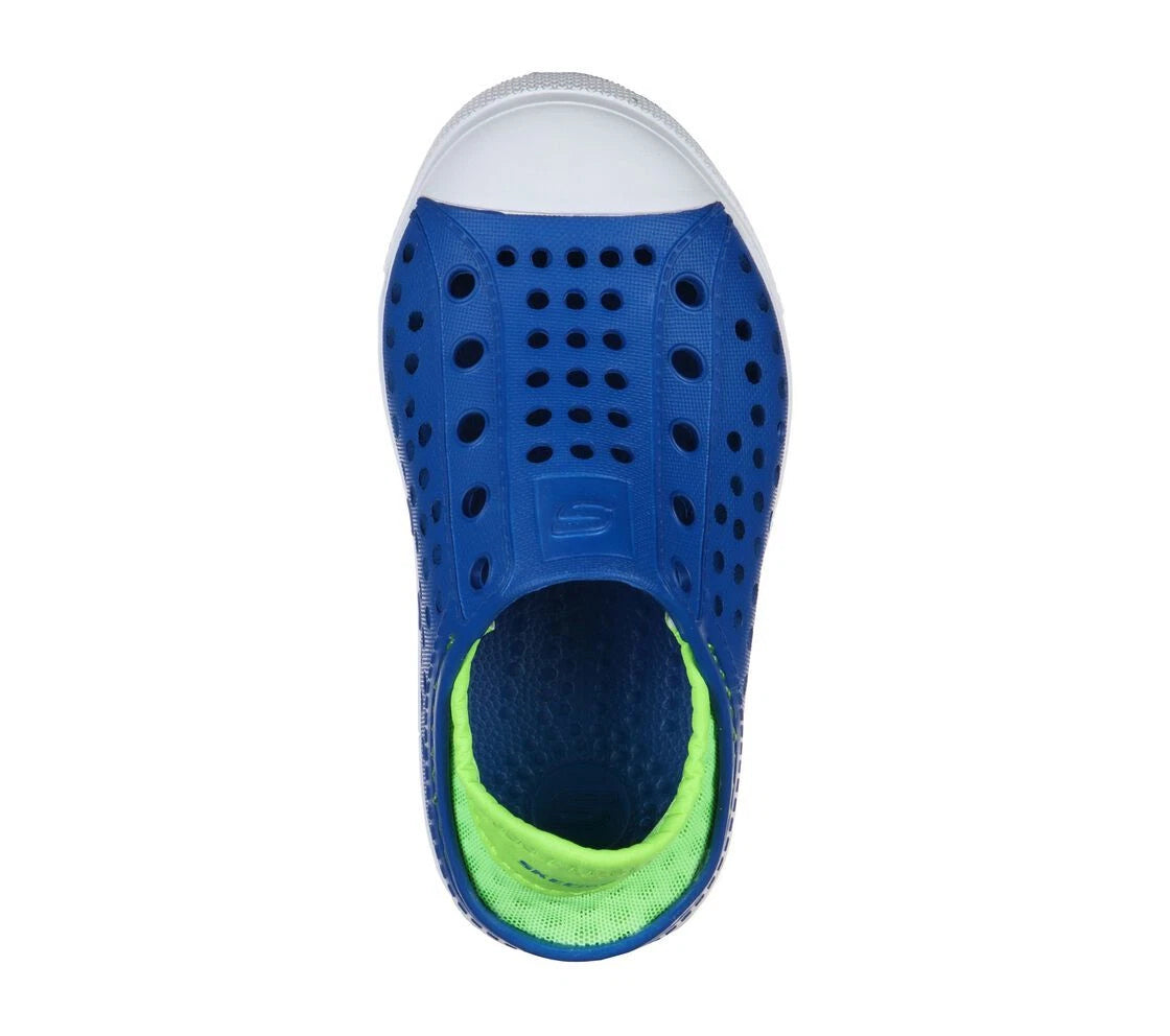Skechers Kids Foamies: Guzman Steps - Aqua Surge Water Shoes | Blue/Lime