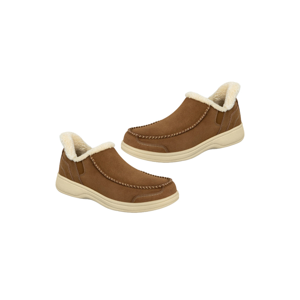 Orthofeet Men's Vito Hands-Free Slippers – Chestnut