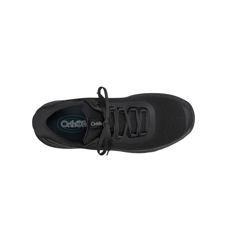 Orthofeet Shoe Journey Men’s Hands-Free Sneaker - Black/Black  - Ergonomic Slip-On
