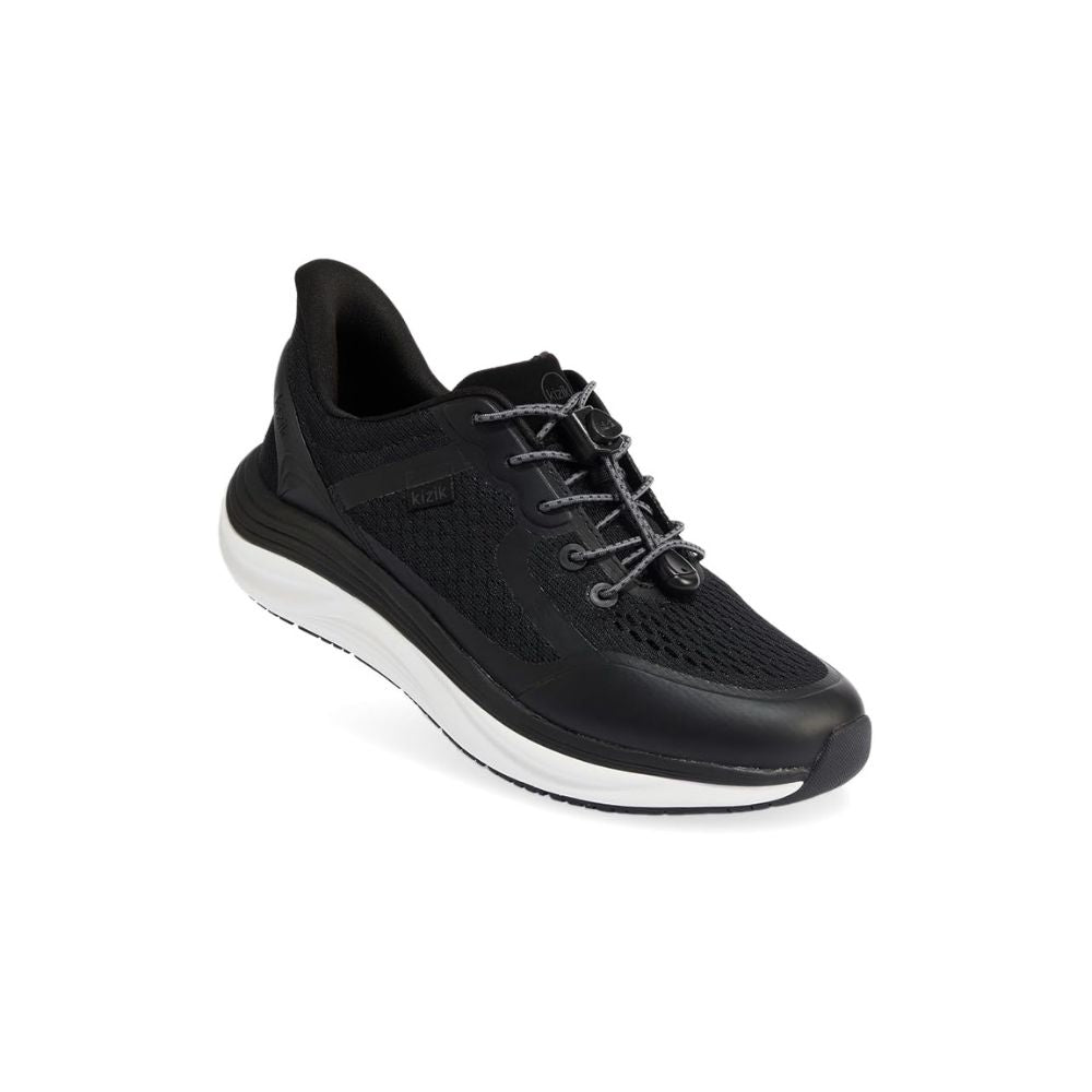Kizik Women’s London Lightweight Hands-Free Walking Shoes – Black / White