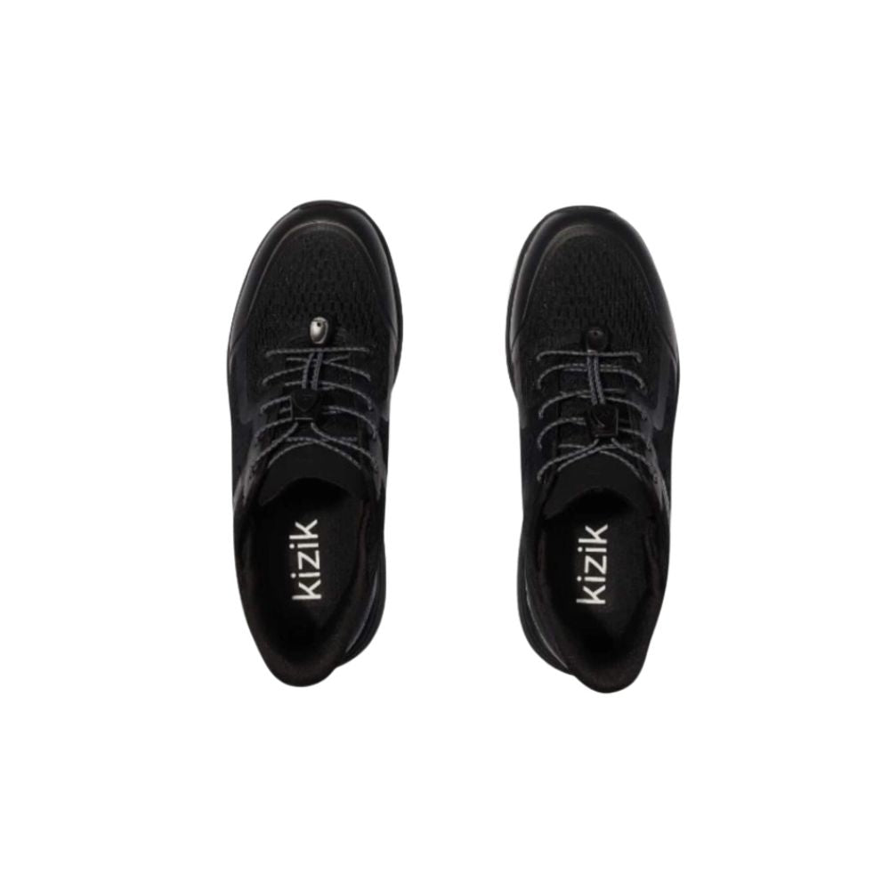 Kizik Women’s London Lightweight Hands-Free Walking Shoes – Black / White