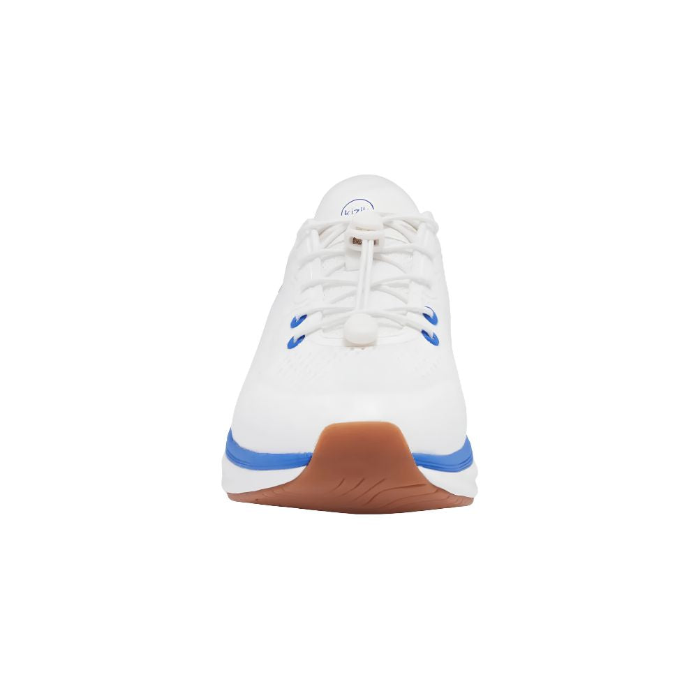Kizik Men’s London Hands-Free Slip-On Sneakers – Bright White / Supersonic