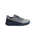 Orthofeet Race Men’s Comfort Walking Shoe - Gray/Navy  - Spacious Fit Athletic Sneaker
