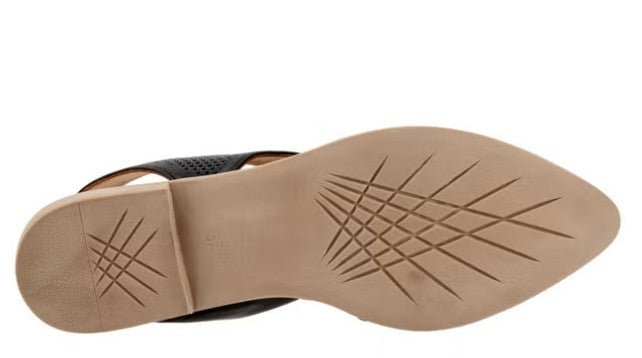 Bueno Women's Bianca Perf Leather Sandal - Black