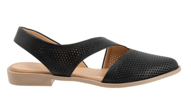 Bueno Women's Bianca Perf Leather Sandal - Black