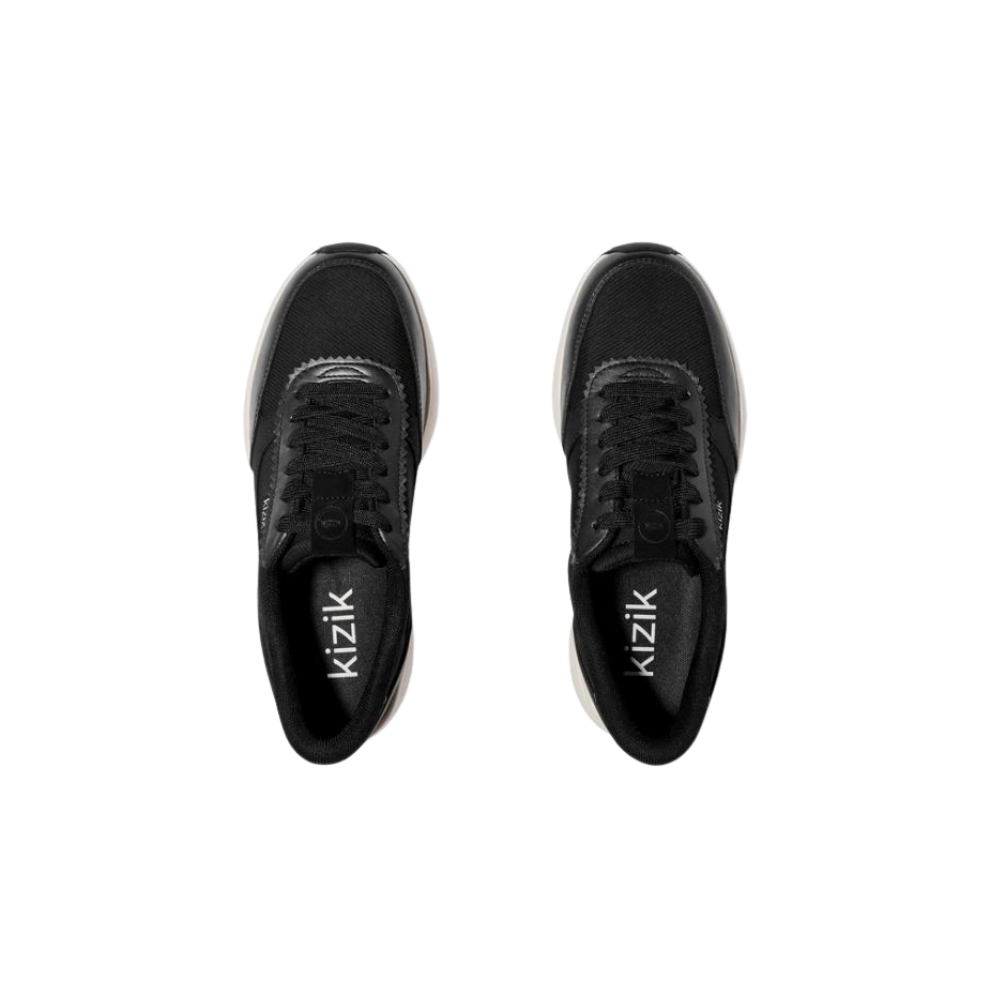 Kizik Women's Paris Hands Free Leather Sneakers - Black/Pristine