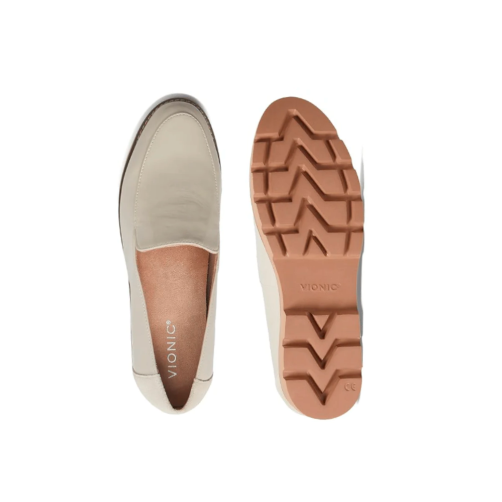Vionic Women’s Kensley Slip-On Patent Loafers Casual Shoes - Cream