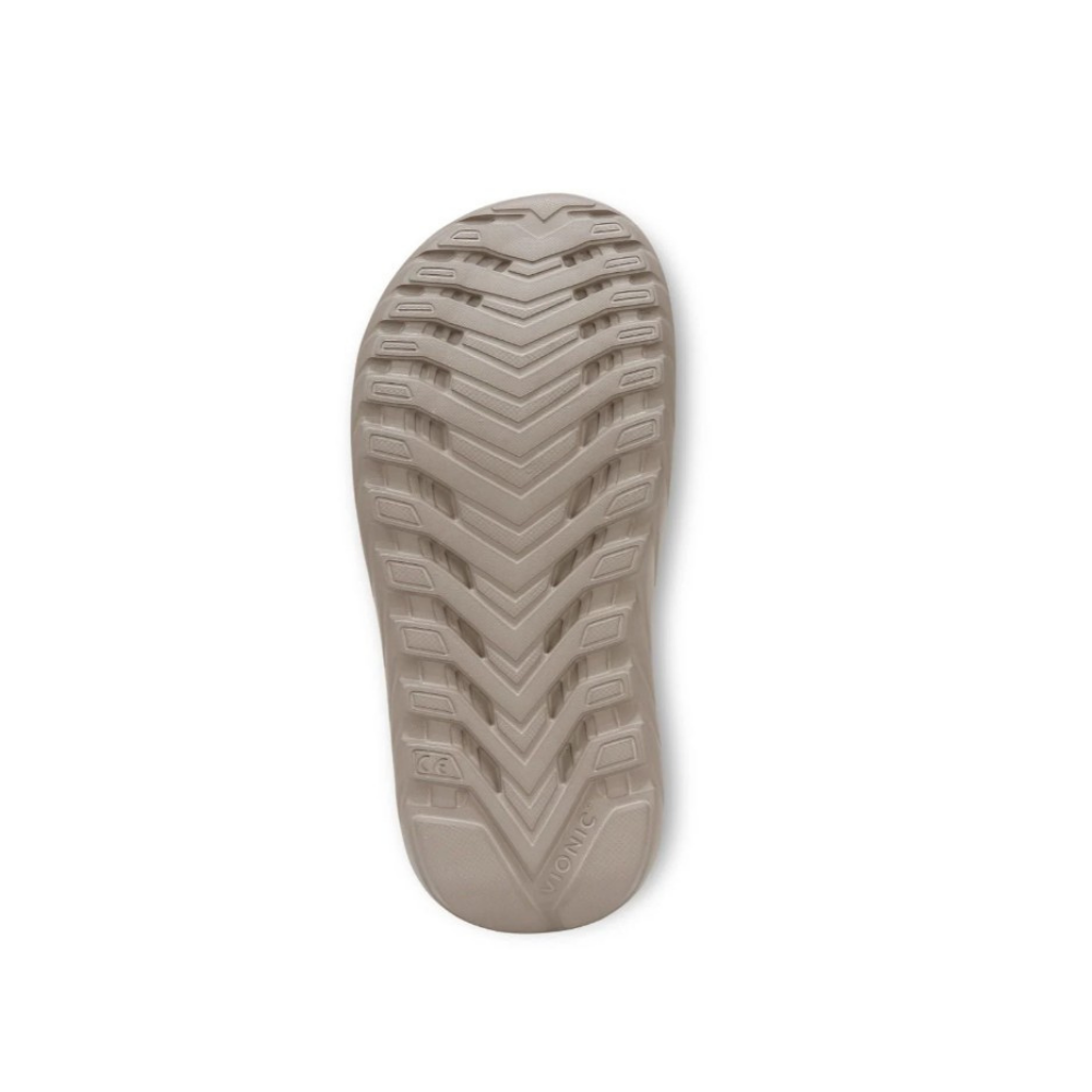 Vionic Rejuvenate Unisex  Supportive Recovery Slide Sandals - Cobblestone