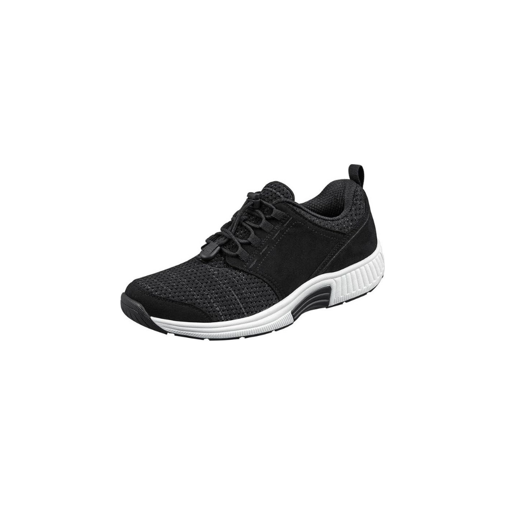 OrthoFeet Women's Francis No-Tie Sneaker - Black