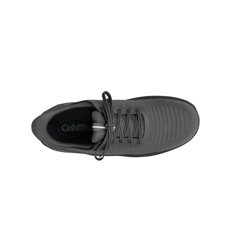 Orthofeet Yari Men’s Hands-Free Sneaker - Gray - Water-Repellent & Ergonomic